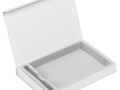 Коробка Silk с ложементом под ежедневник 15х21 см и ручку, ver.2, белая
