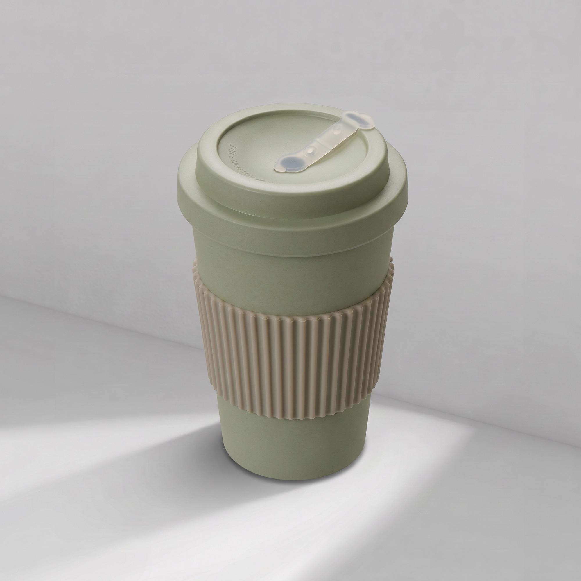 Термокружка Muffin из натуральных волокон, оливковый