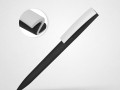 Ручка пластиковая soft-touch шариковая «Zorro», черный/белый