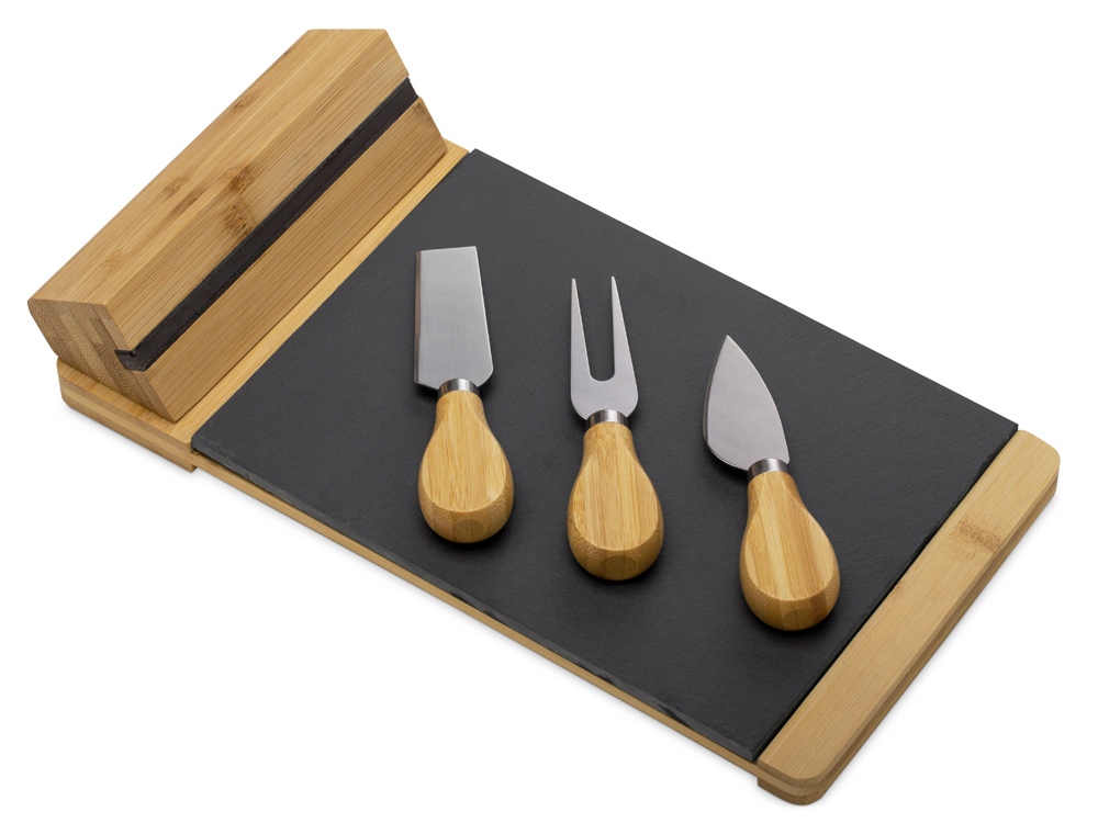 Набор для сыра из сланцевой доски и ножей Bamboo collection 