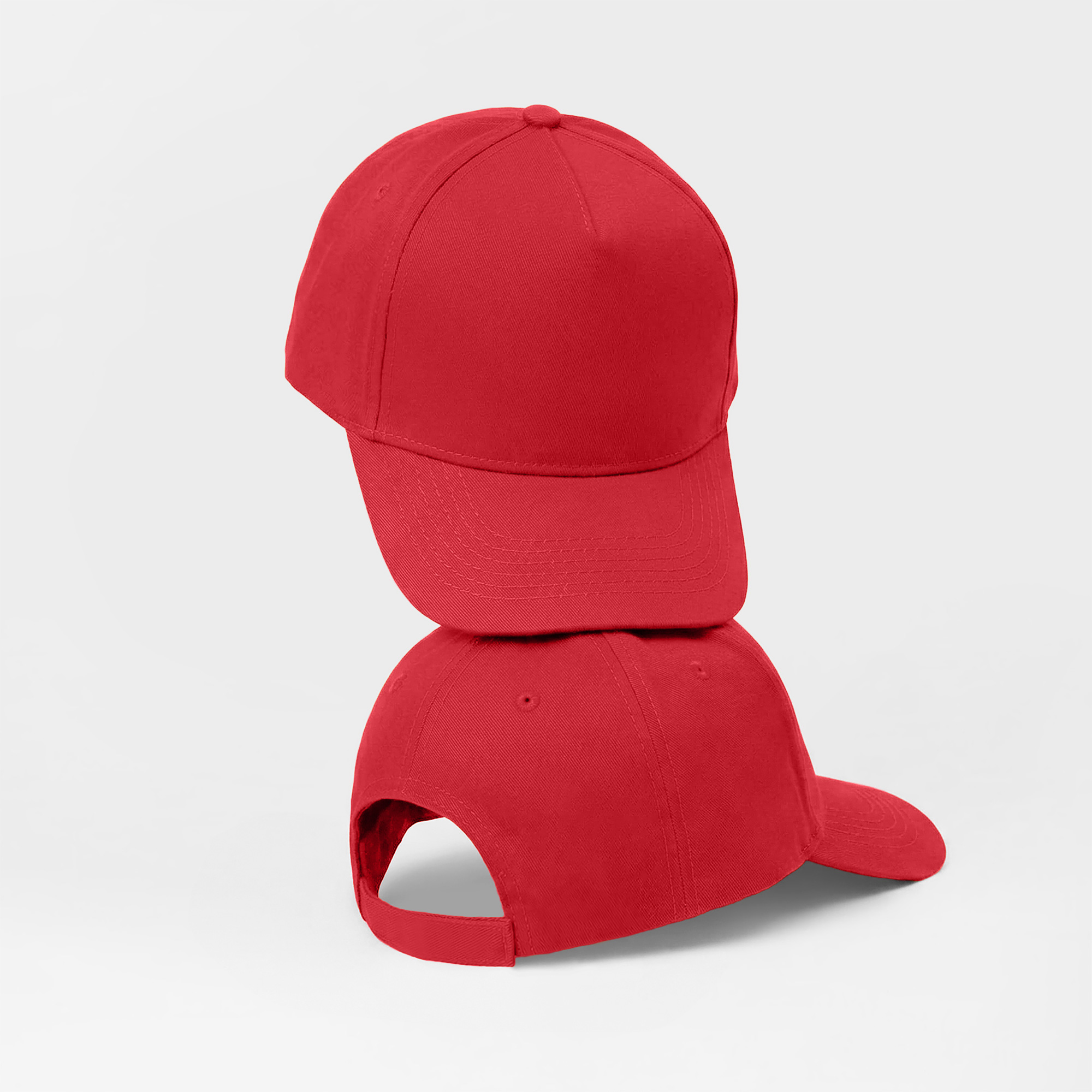 Бейсболка «Poly» 5-ти панельная 120 гр, красный