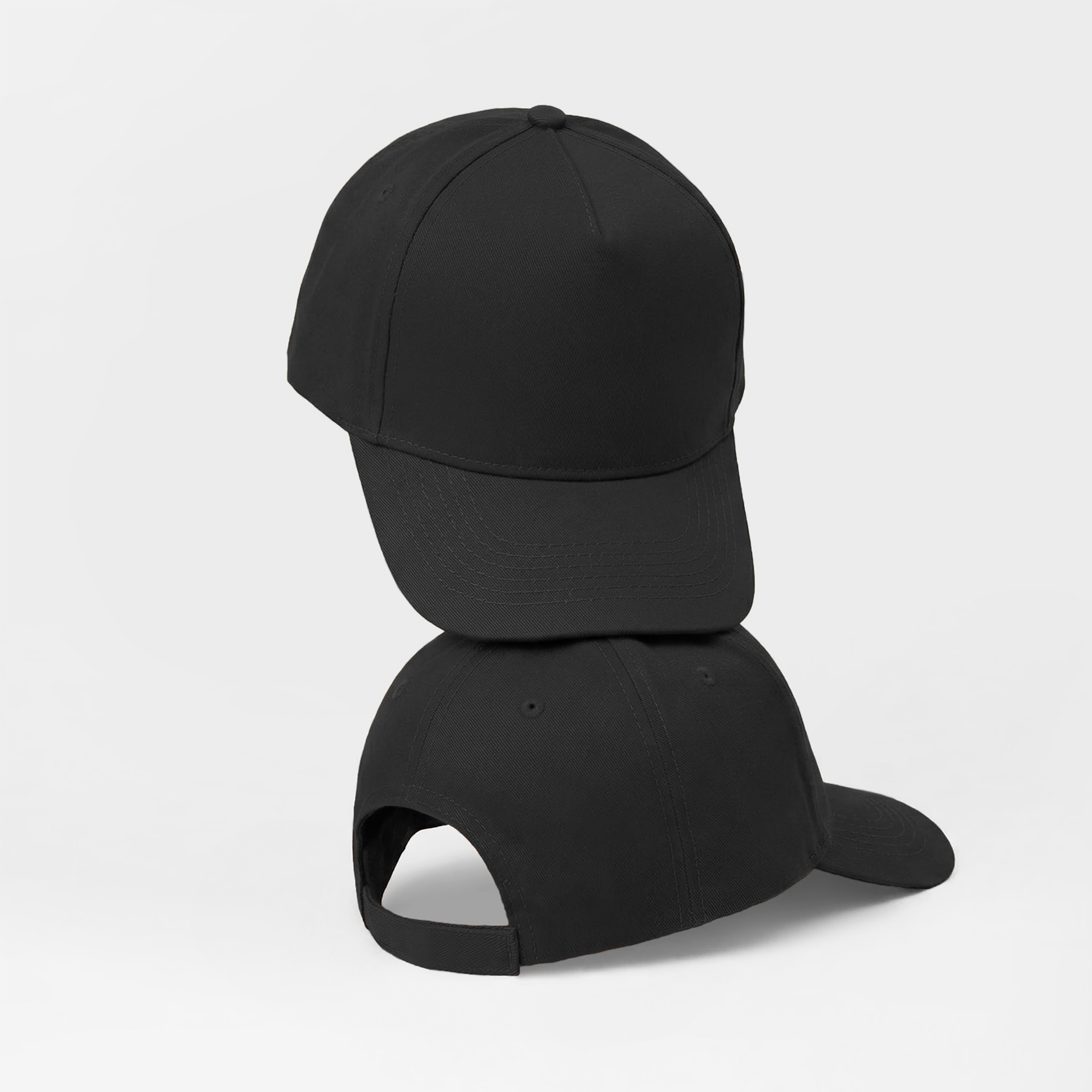 Бейсболка «Poly» 5-ти панельная 120 гр, черный