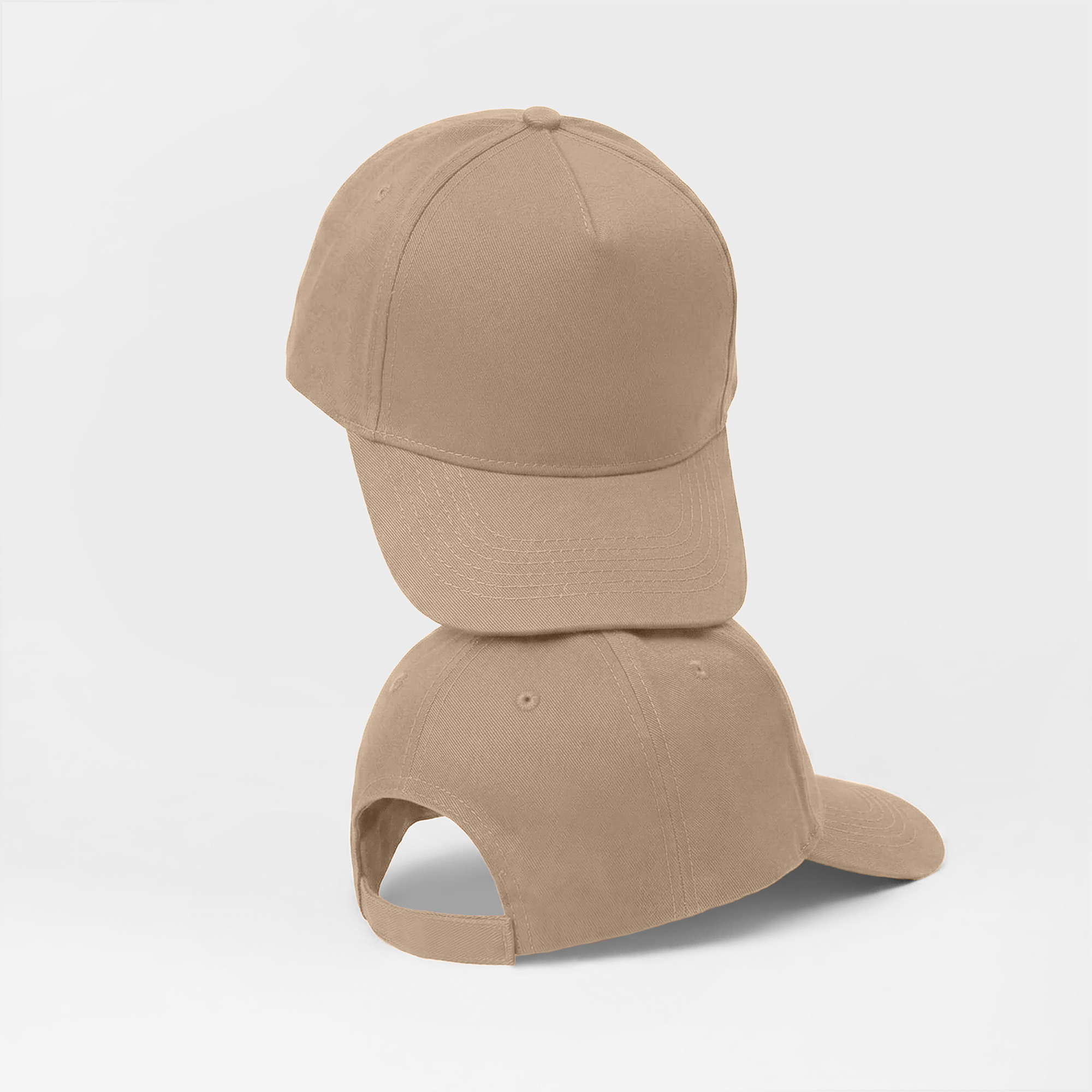 Бейсболка «Poly» 5-ти панельная 120 гр, песочный