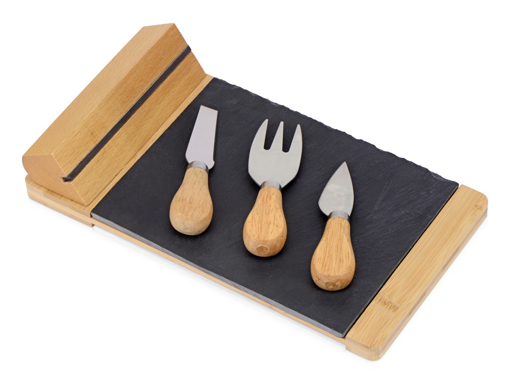 Набор для сыра из сланцевой доски и ножей Bamboo collection 