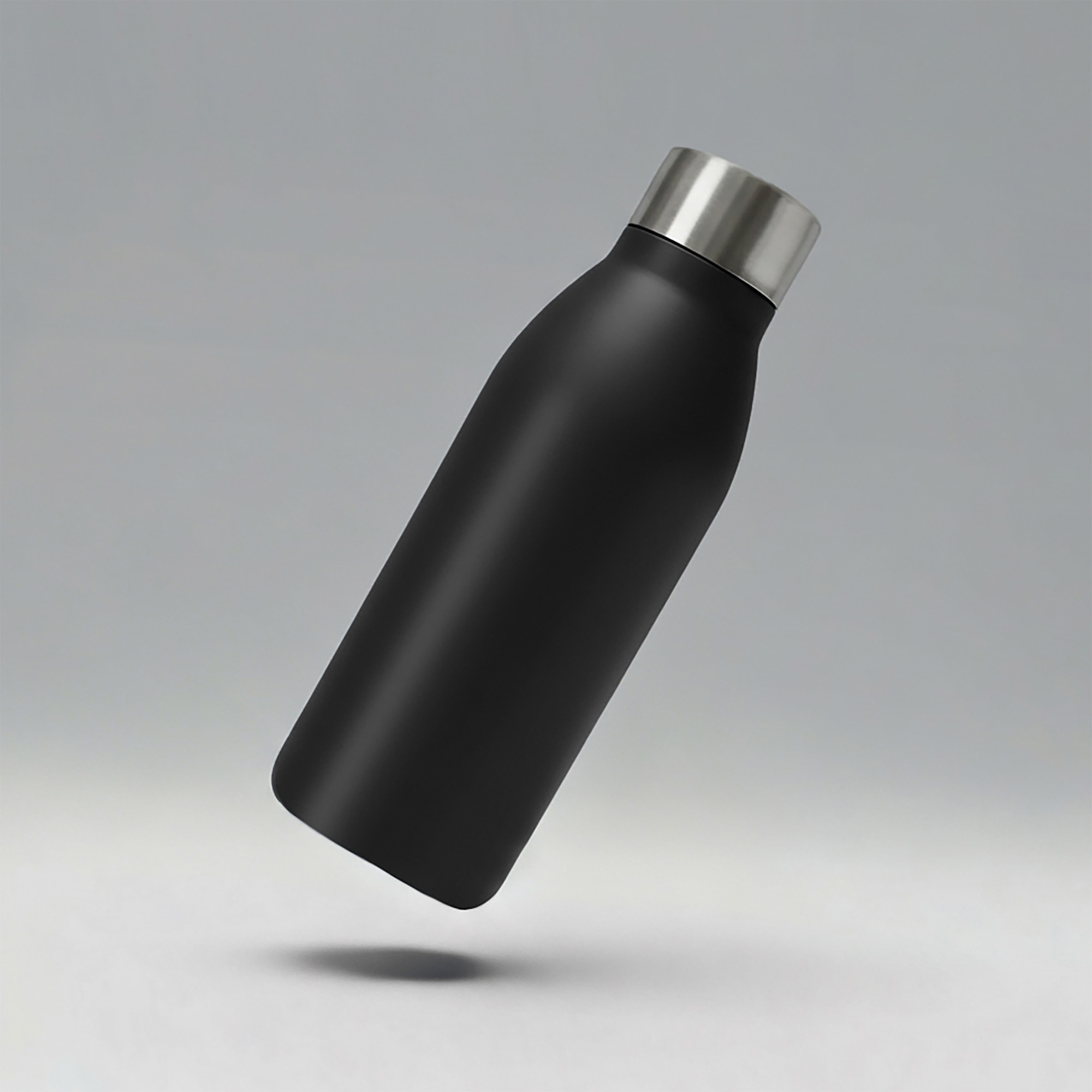 Вакуумная термобутылка «Brottle» c медной изоляцией, тубус, 600 мл, черная