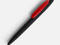 Ручка шариковая Prodir DS5 TRR-P Soft Touch, черная с красным