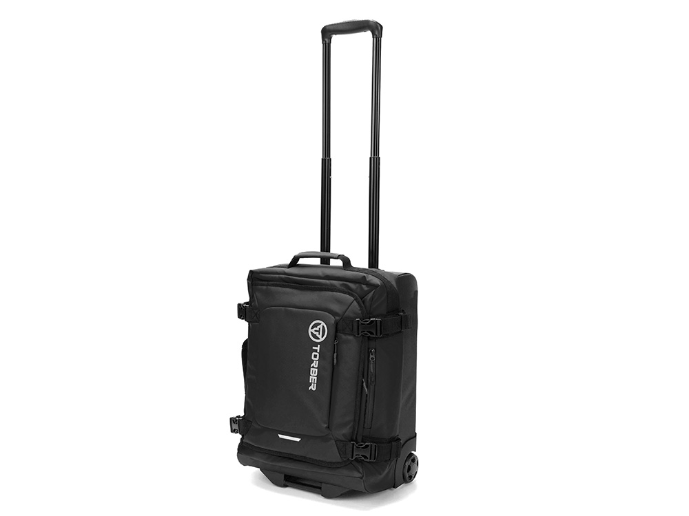 Сумка на колесах TORBER Mobi, черный, полиэстер 900D с PU покрытием, 47 х 34 х 21,5 см, 32 л