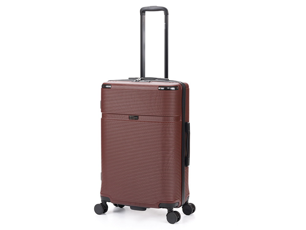 Чемодан TORBER Onego, бордовый, ABS-пластик, 79,5 х 51 х 29 см, 103 л