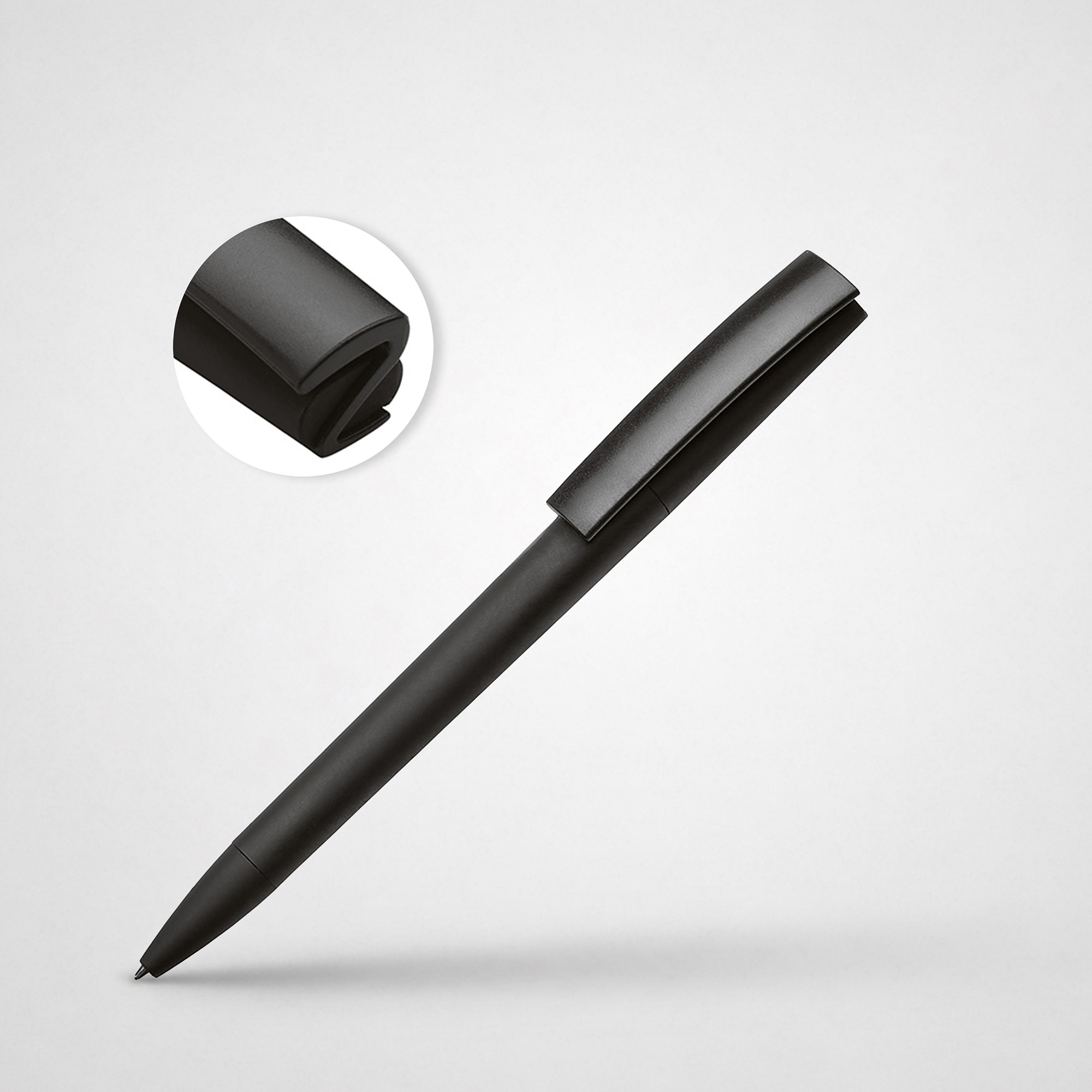 Ручка пластиковая soft-touch шариковая «Zorro», черный