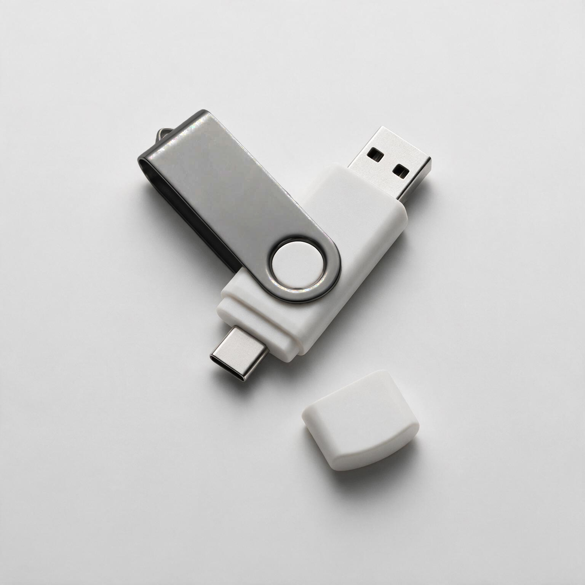 USB3.0/USB Type-C флешка на 32 Гб «Квебек C», белый