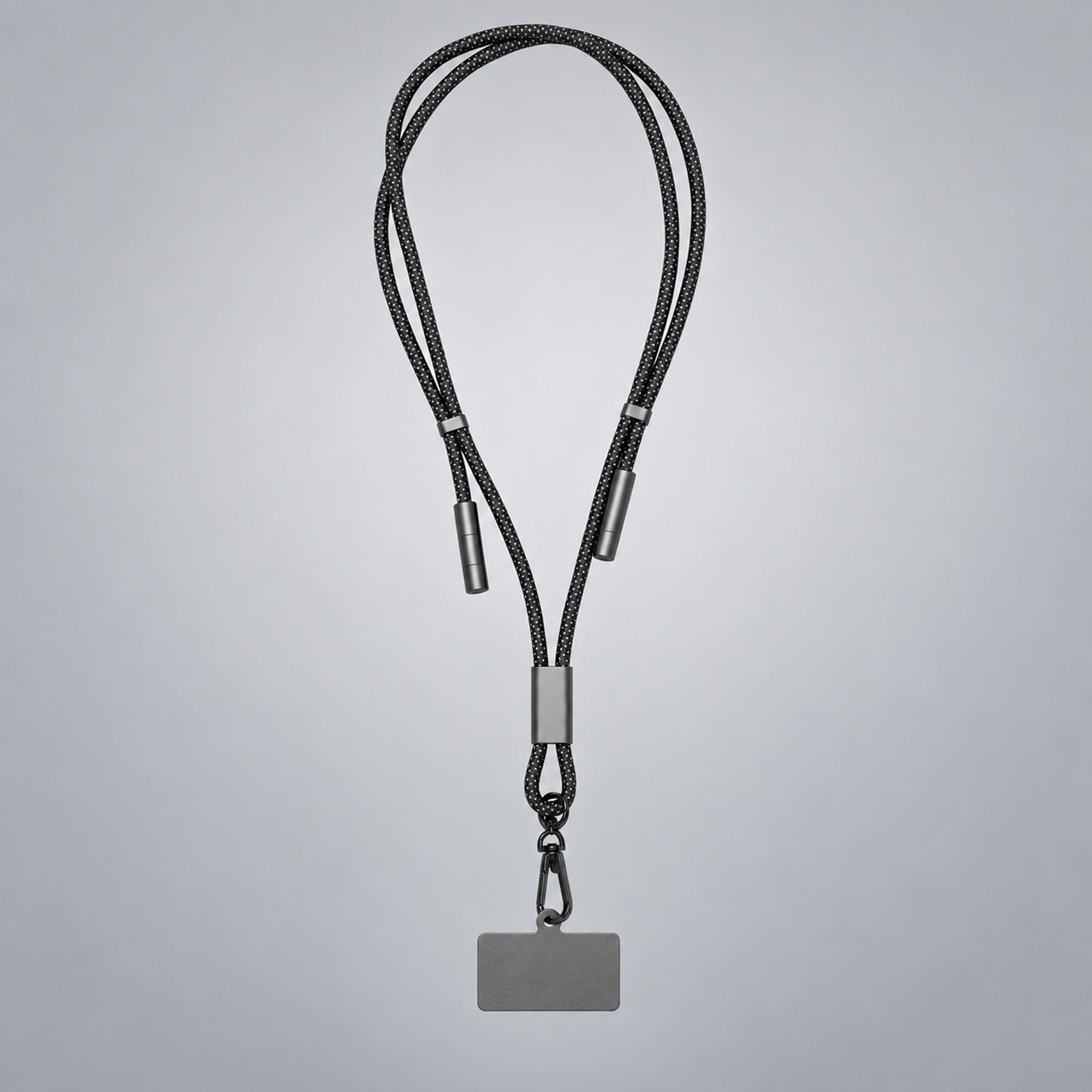 Шнурок-держатель для телефона с зарядным кабелем USB-C на USB-C/Lightning «Lany Eco Charge», серый