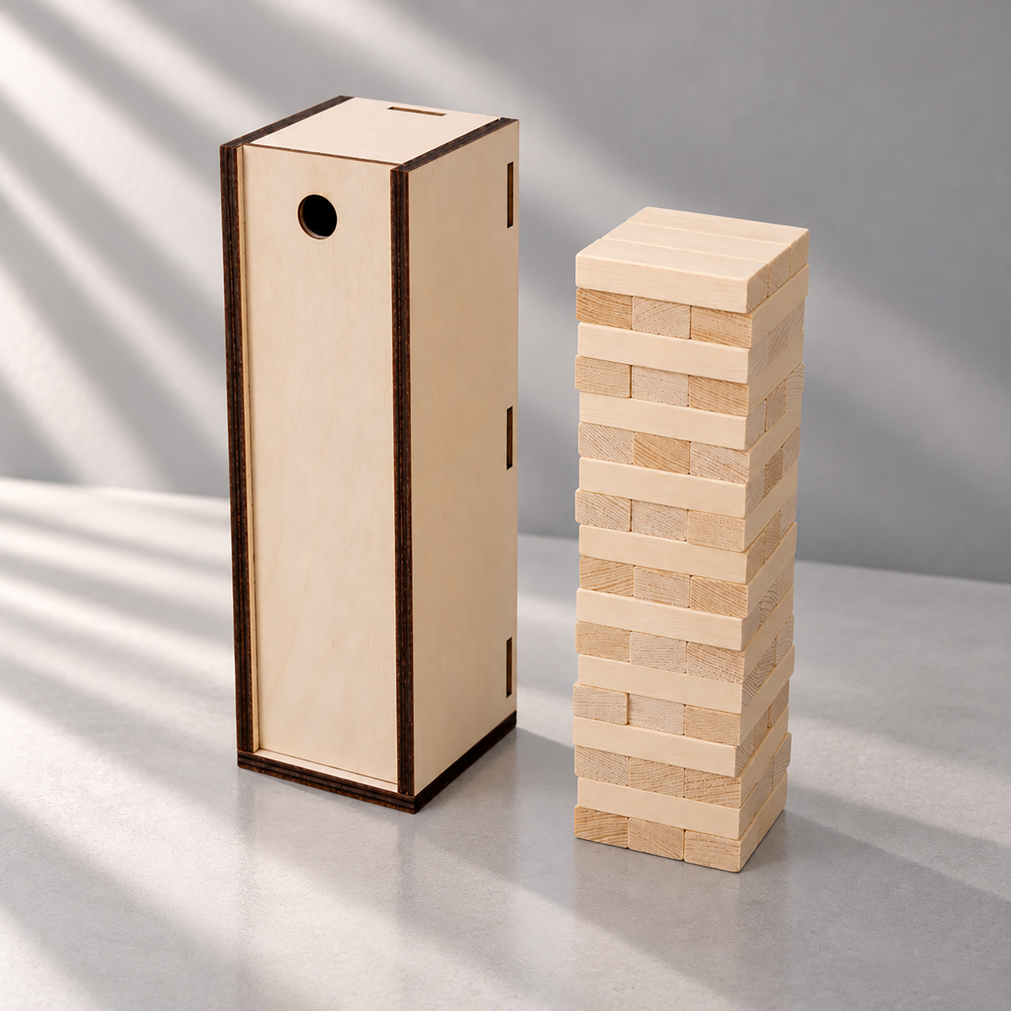 Настольная игра из дерева «Башня» в деревянной коробке