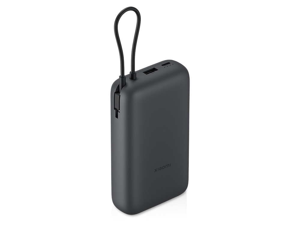 Внешний аккумулятор с встроенным кабелем Xiaomi Power Bank 20000mAh (Integrated Cable) GL Dark Gray