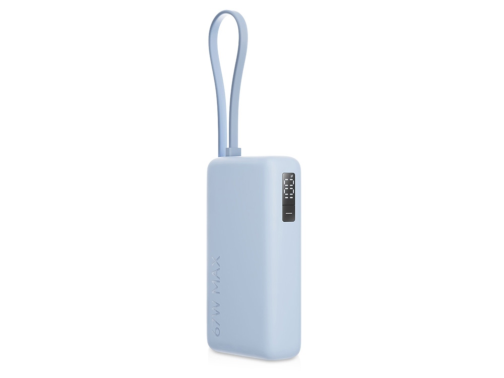 Внешний аккумулятор со встроенным кабелем Xiaomi 67W Power Bank 10000 (Integrated Cable) Ice Blue